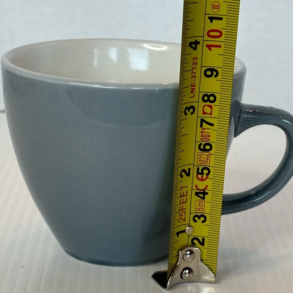 Creature Cups Gray w/ White Alligator Head Inside Funny Prank Ceramic Mug 12 oz.